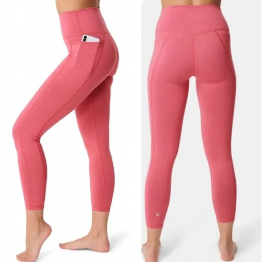 NEW Sweaty Betty Super Sculpt Pocket 7/8 Leggings Tayberry Pink Size XS Pants